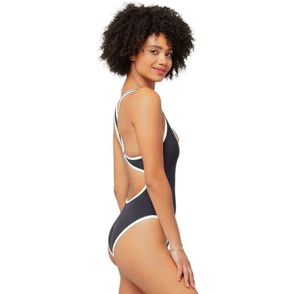 L*SPACE NWT Ebony One-Piece Bathing Suit in Black - Picture 2 of 8